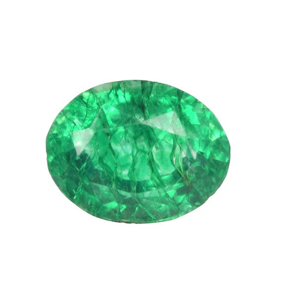 Lab Created Synthetic Emerald Gemstone Faceted Loose Stone Etsy