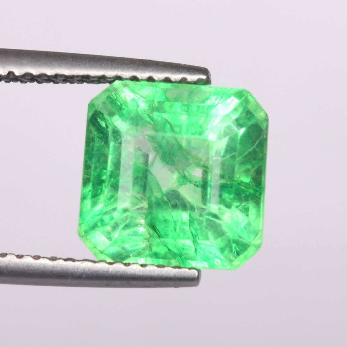 Lab Created Synthetic Emerald Gemstone Faceted Loose Stone Etsy