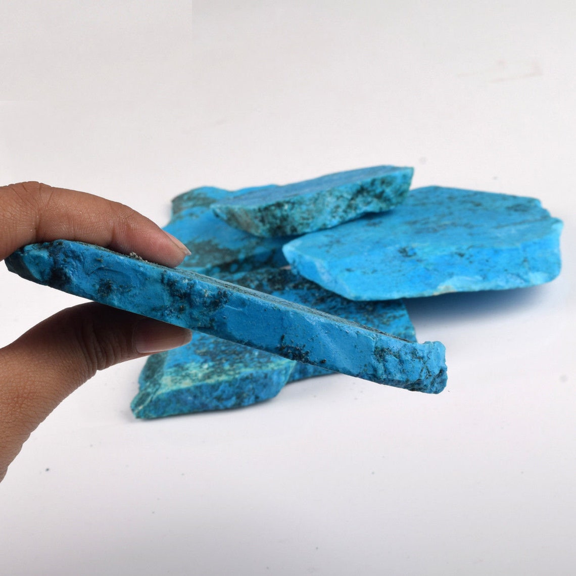 Natural Turquoise Slab Rough Gemstone Turquoise Stone Etsy