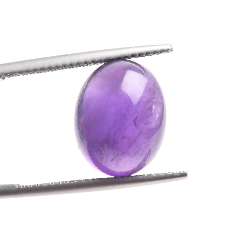 Natural Violet Amethyst Loose Gemstone 7.9 Carat Certified Incredible High Quality Cabochon Amethyst Loose Gemstone 12 x 10 x 7 mm DH-350
