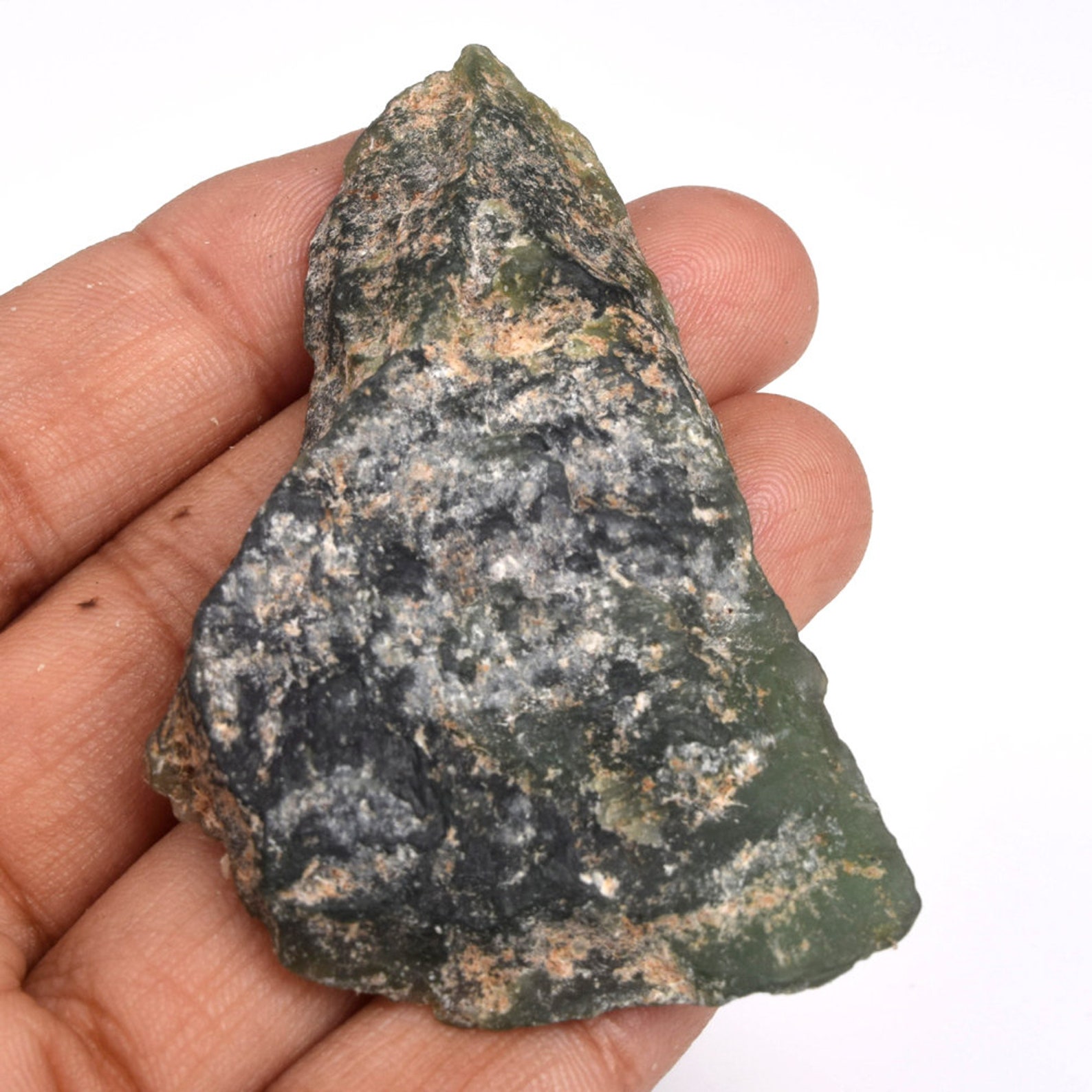 Rare Green Serpentine Healing Crystal Rough Gemstone Natural Etsy