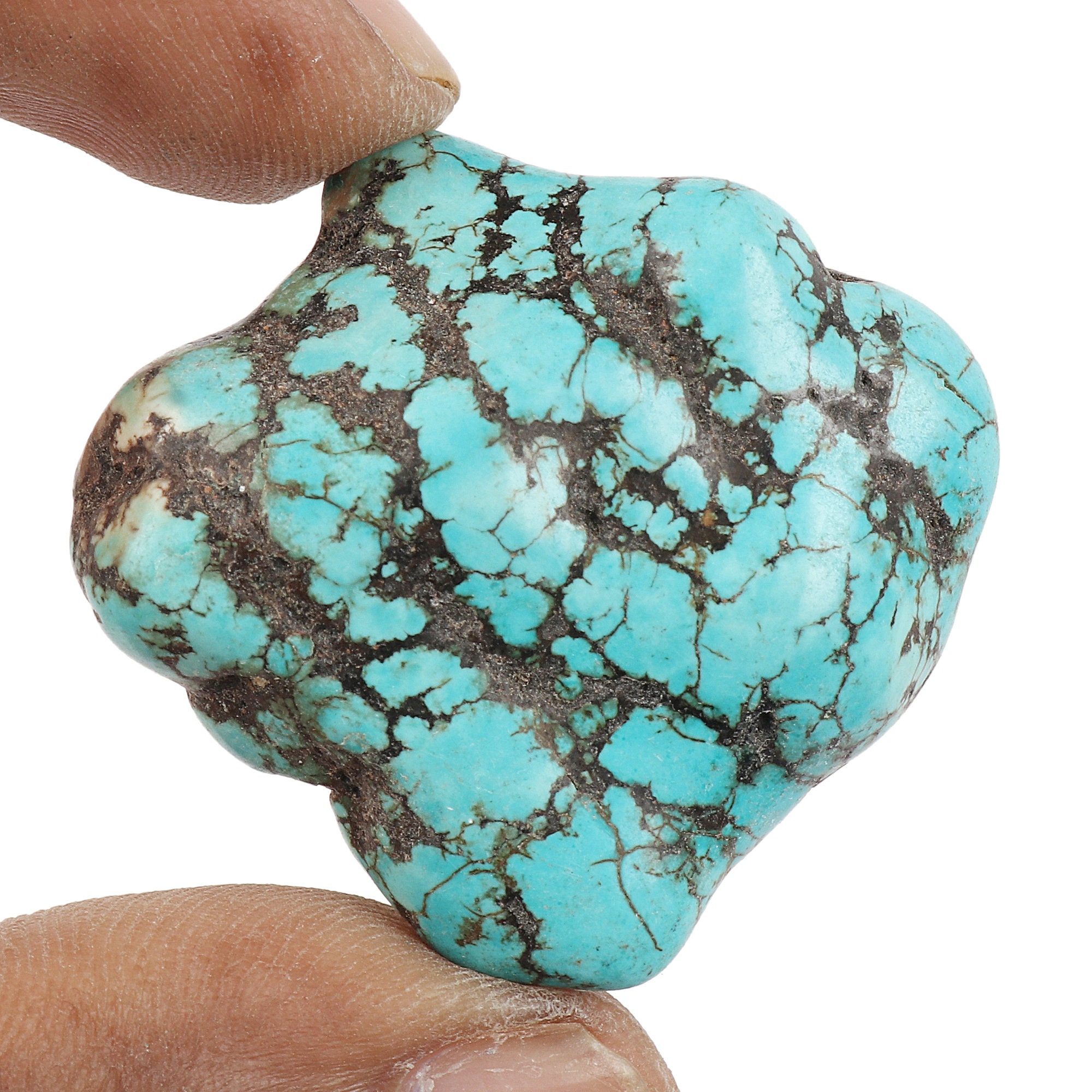 Natural Turquoise Rough Loose Gemstone 128.00 Carat Certified Etsy