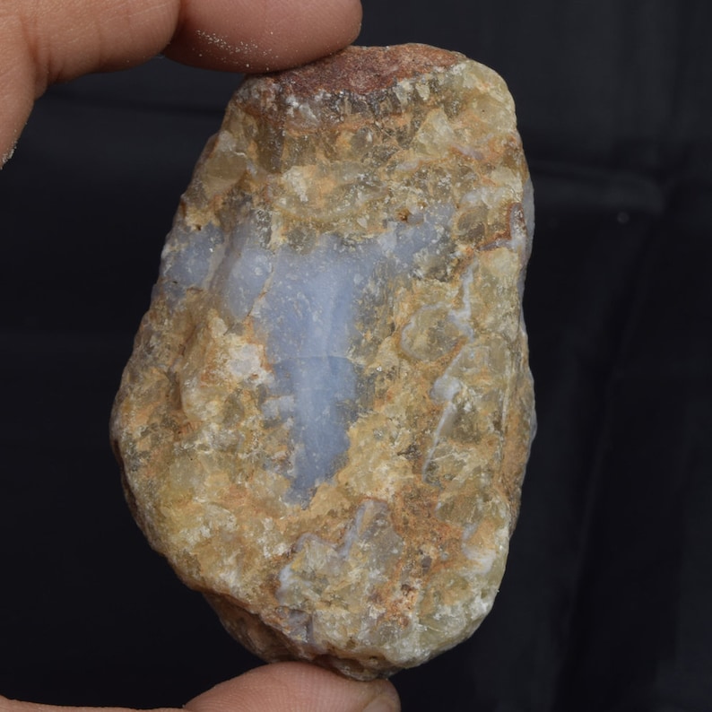 Raw Rough Blue Lace Agate 525.5 Ct Unpolished Blue Lace Agate Loose Gemstone U-3807