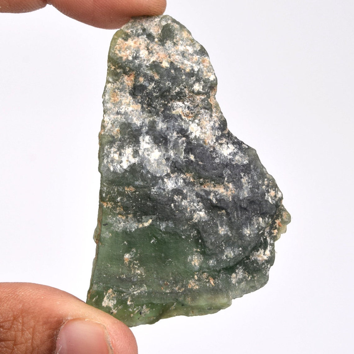 Rare Green Serpentine Healing Crystal Rough Gemstone Natural Etsy