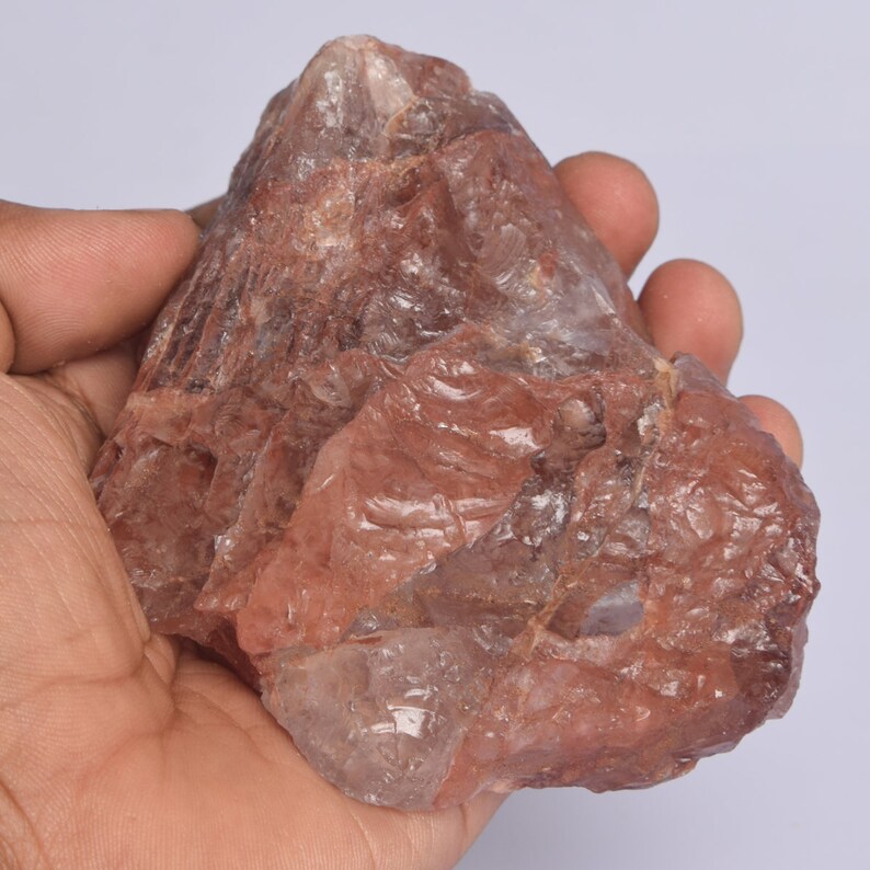 544.00 Ct Natural Rough Blood Quartz Reiki Healing Certified Etsy