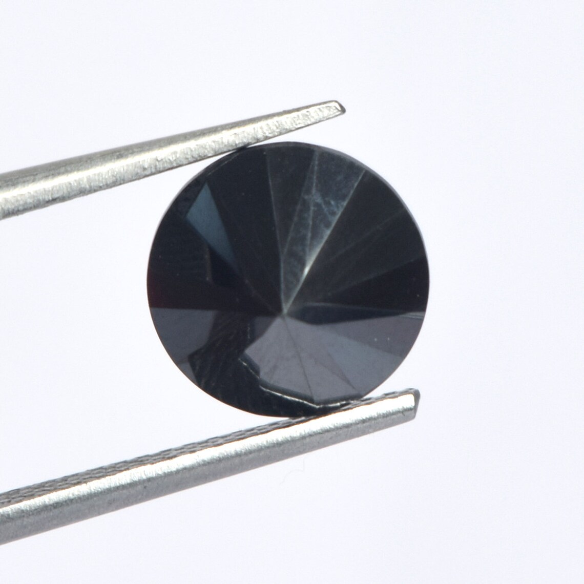 Round Brilliant Cut Black Moissanite Diamond 2.50 Ct Certified Etsy