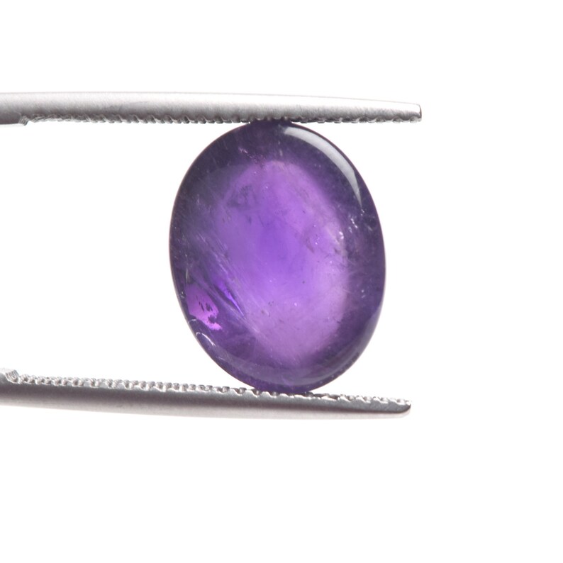 Natural Violet Amethyst Loose Gemstone 7.9 Carat Certified Incredible High Quality Cabochon Amethyst Loose Gemstone 12 x 10 x 7 mm DH-350