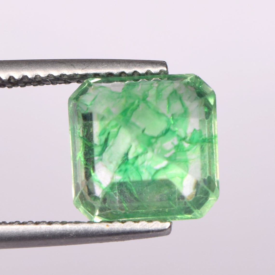 Lab Created Synthetic Emerald Gemstone Faceted Loose Stone Etsy