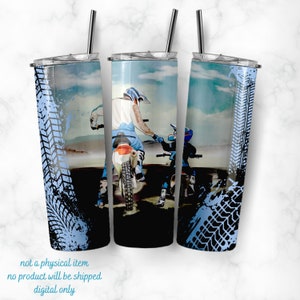 Dirt Bike Vater Kind Illustration Sublimation Tumbler Wrap Designs Downloads - Skinny Tumbler 20oz Design - PNG kommerzielle Nutzung