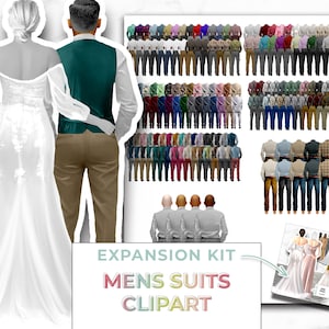 Hombres en trajes Add-On Groom, Creator Clipart Add-on y Padre de la novia, Padrinos de boda, Comercial, PNG Clipart Wedding, Planner Clipart
