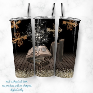 Wizard, Mythical Books Sublimation Design Pobierz PNG, dla chudego kubka i kubków 11 uncji Szablon projektu