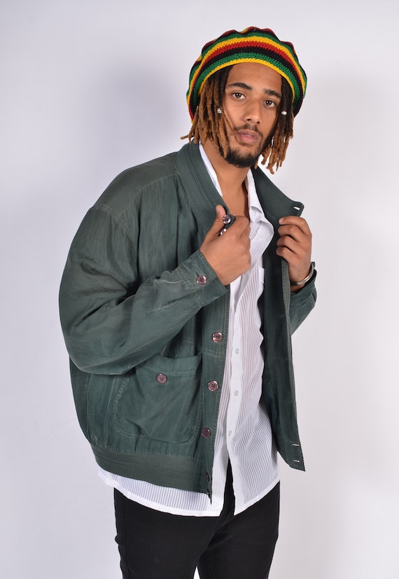 Vintage 90s | Silk | Bomber Jacket | Mens | Unisex
