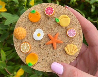 Orange Theme Magnets or Drawing Pins