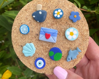 Blue Theme Magnets or Drawing Pins