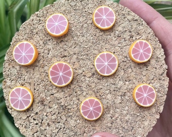 Grapefruit Slice Magnets or Drawing Pins