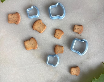Toast Cutters for Polymer Clay - 2 Sizes (15mm and 10mm)
