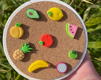 Tropical Food Magnets or Drawing Pins