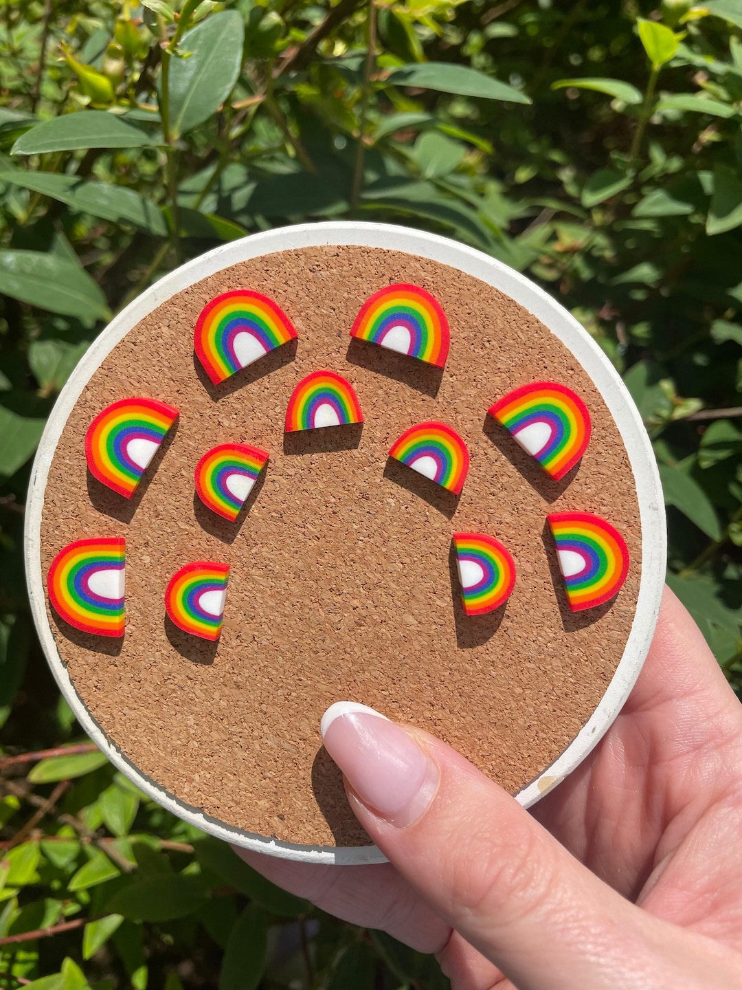 30 Mini Rainbow Button Pins - Etsy