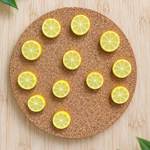 Magneti a forma di fetta di limone o puntine da disegno