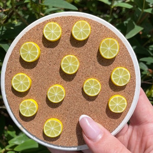 Zitronenscheiben-Magnete oder Reißzwecken Bild 3