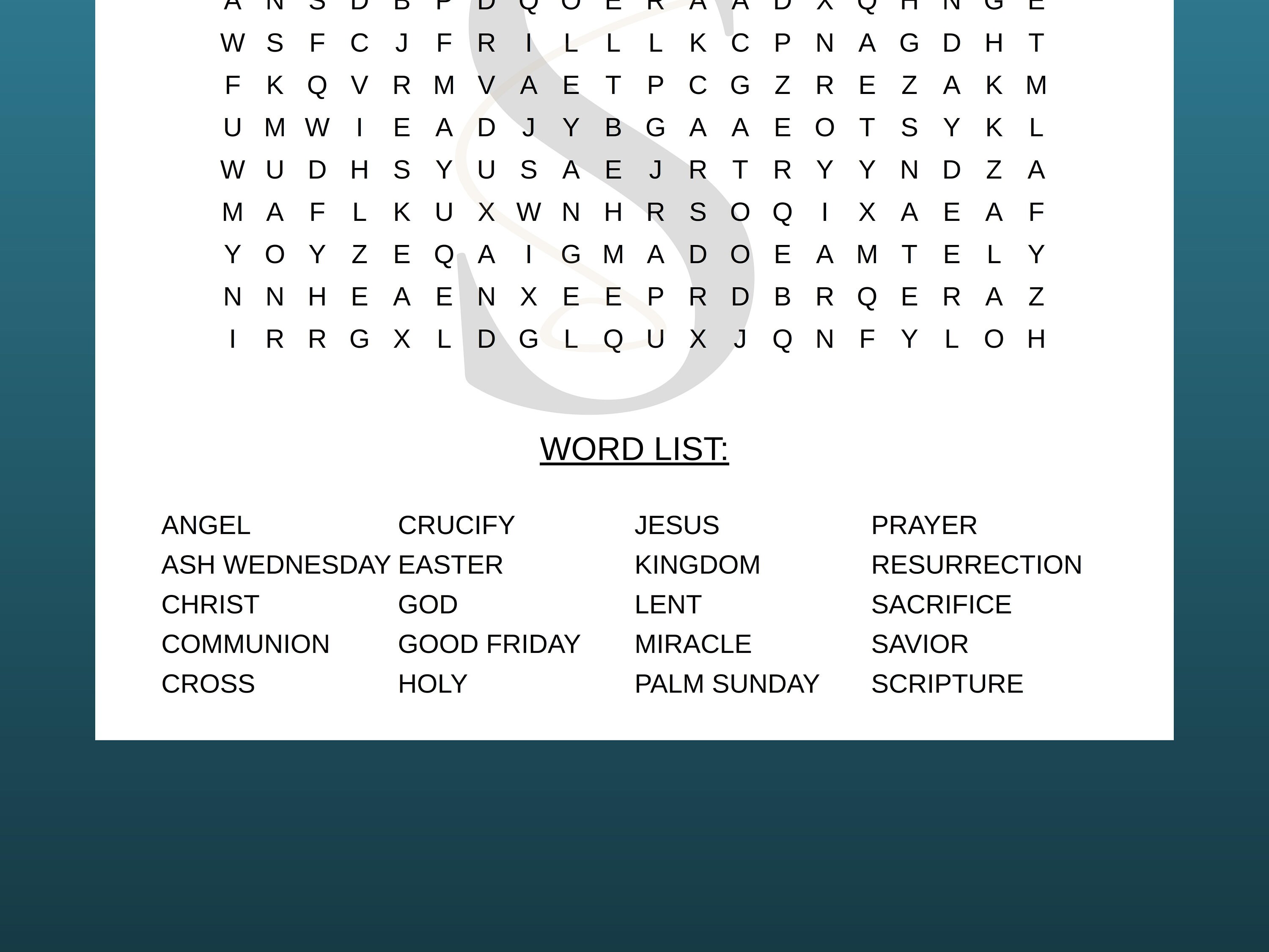 Printable Easter Word Search Digital Download Easter Printable Bible ...