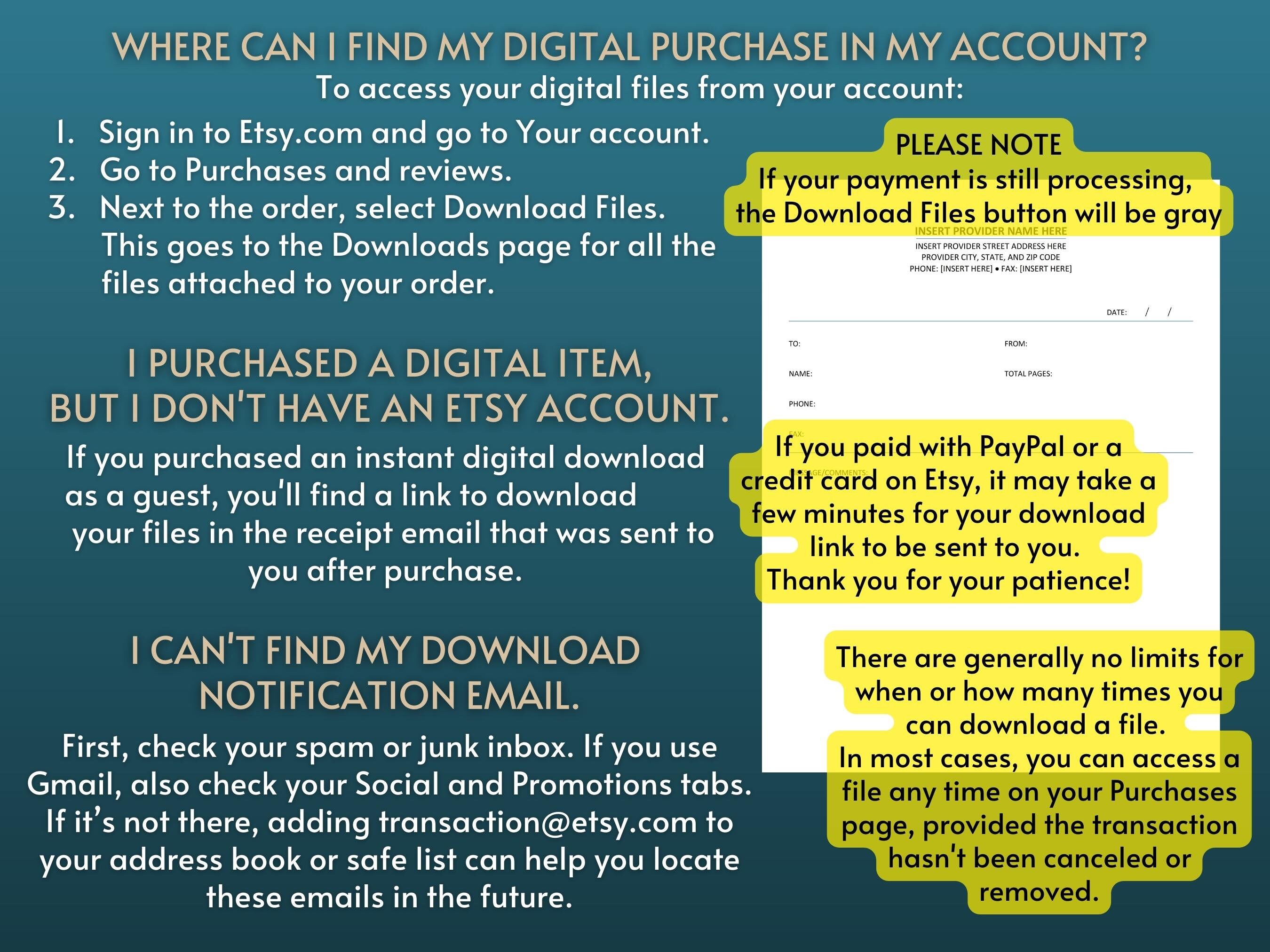 Fax Cover Sheet Template Printable Digital Download Office Stationary 