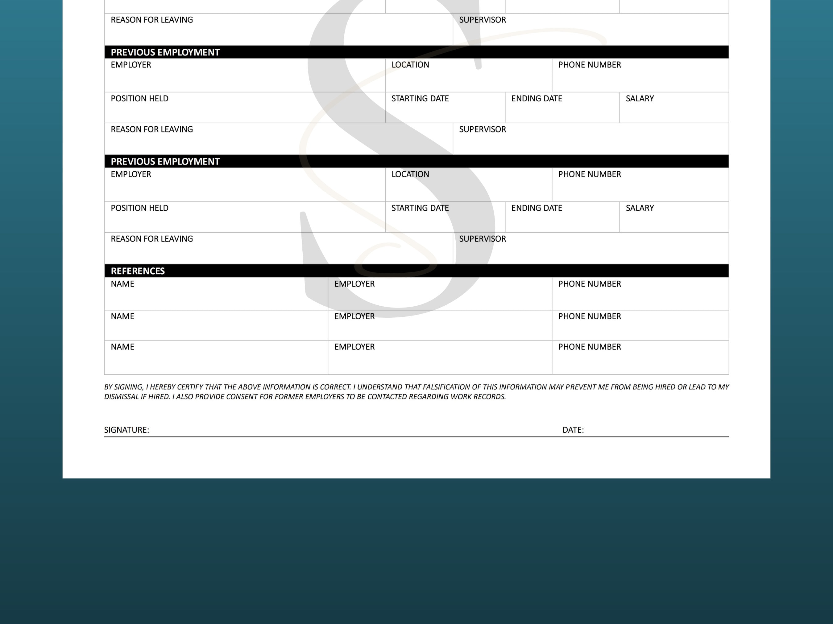 Solicitud De Empleo En Blanco Para Imprimir Solicitudes De Empleo