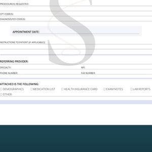 Printable Doctor Referral Form Digital Download Physician Referral Form ...