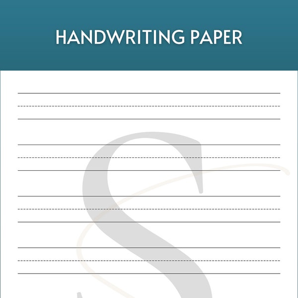 Printable Handwriting Paper Writing Practice Sheets Blank Handwriting Worksheets Lined Paper School Paper Writing Practice for Kindergarten