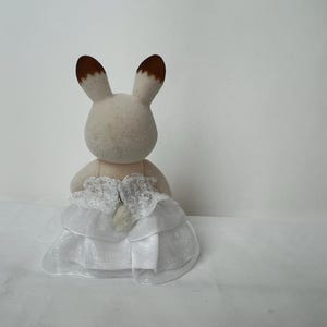 Handmade Groom’s Suit & Bridal Gown Wedding Set for Sylvanian Families Rabbit (Outfits Only) image 9