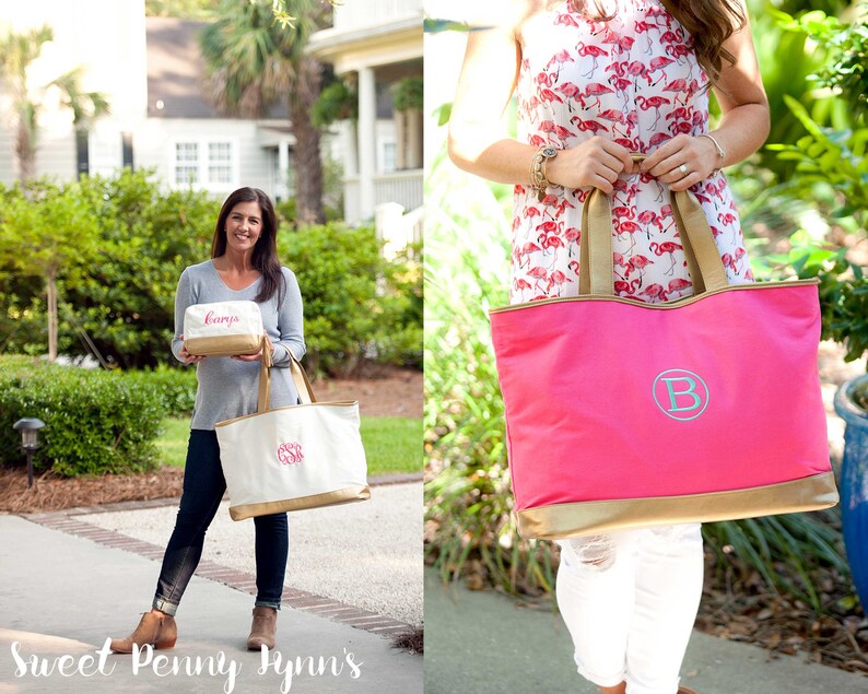 monogram weekend bag personalized weekender Monogram tote personalized weekend tote monogram over sized tote Monogram weekender tote