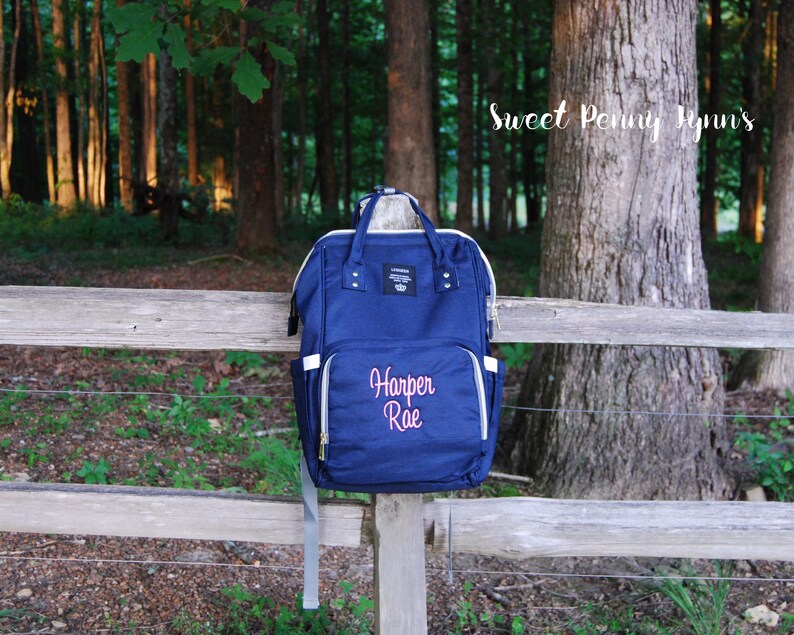 Monogram Diaper Bag Monogram Diaper Backpack Monogram Etsy