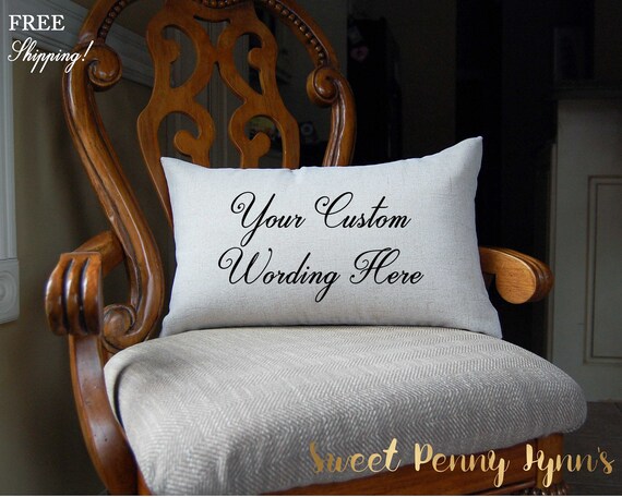 Embroidered Pillow Sham Monogram Pillowcase Monogram Pillow Etsy