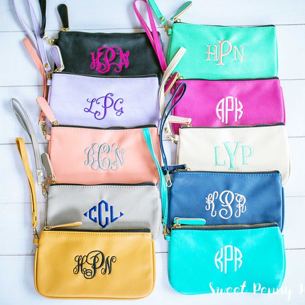 Monogram wristlet, monogram coin purse, personalized clutch, monogram wristlet wallet,personalized wristlet, personalized wristlet wallet