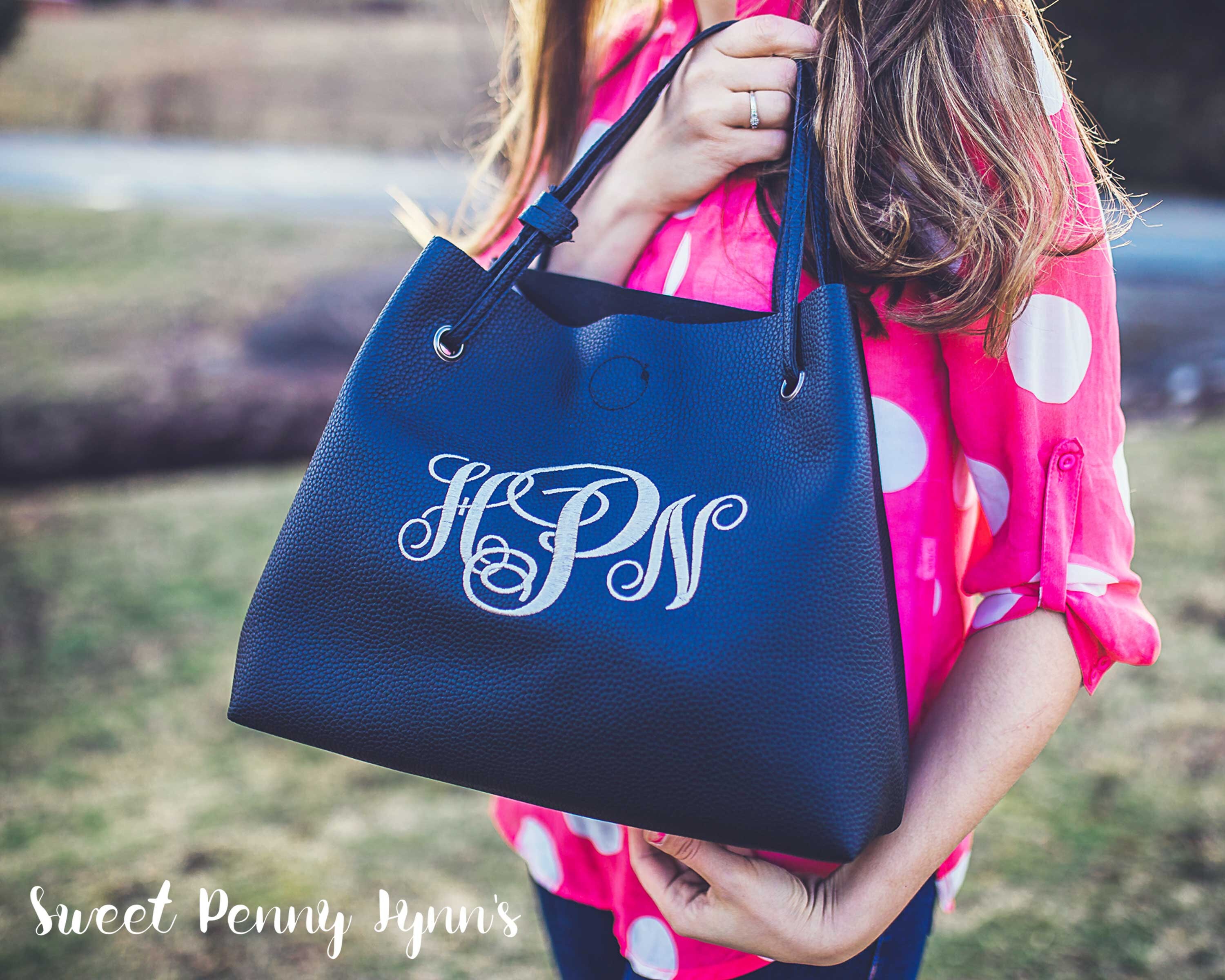 Monogram Purse Monogram Bag Monogram Tote Monogram Tote Etsy