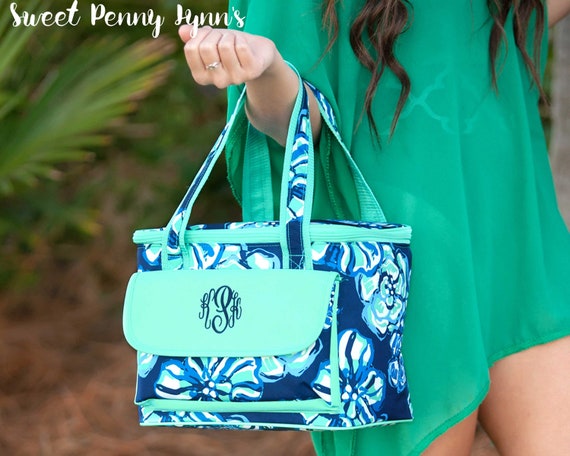 monogram lunch bag