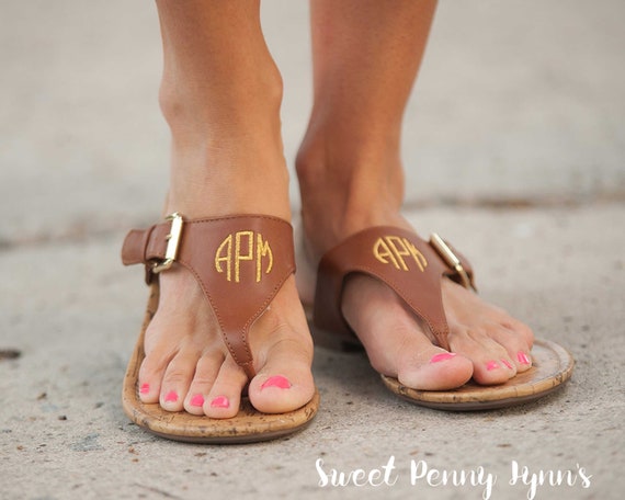 monogram sandals