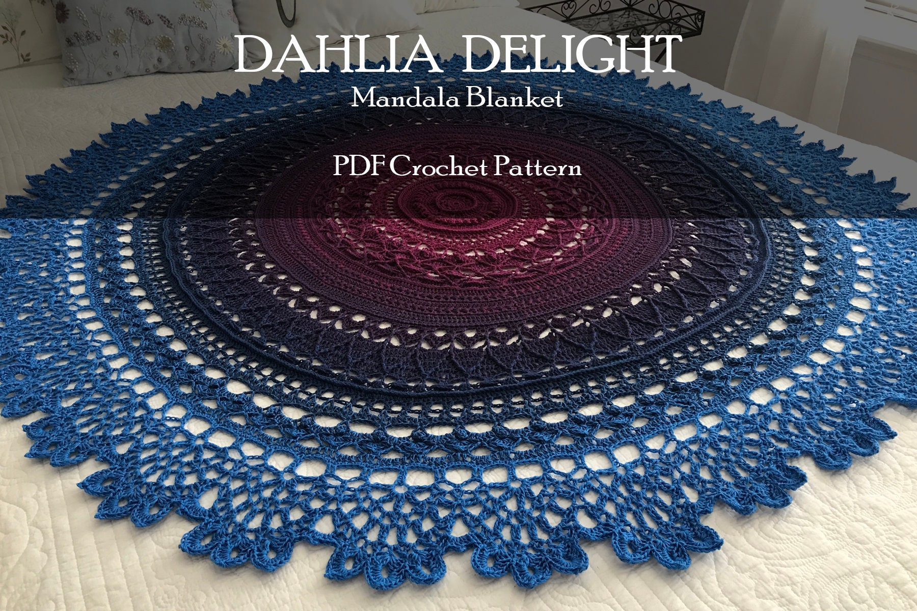 Crochet Pattern Dream Catcher, Home Decor Crochet, Mandala Crochet, ENGLISH  US Terms, Crochet Pattern Dreamcatcher, 3 Sizes, PDF, Mandala 