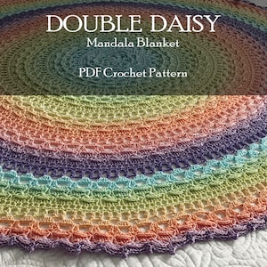 CROCHET PATTERN Mandala Gradient Yarn Blanket Crochet Tutorial Mandala Afghan Pattern Crochet Blanket Home Decor Crochet
