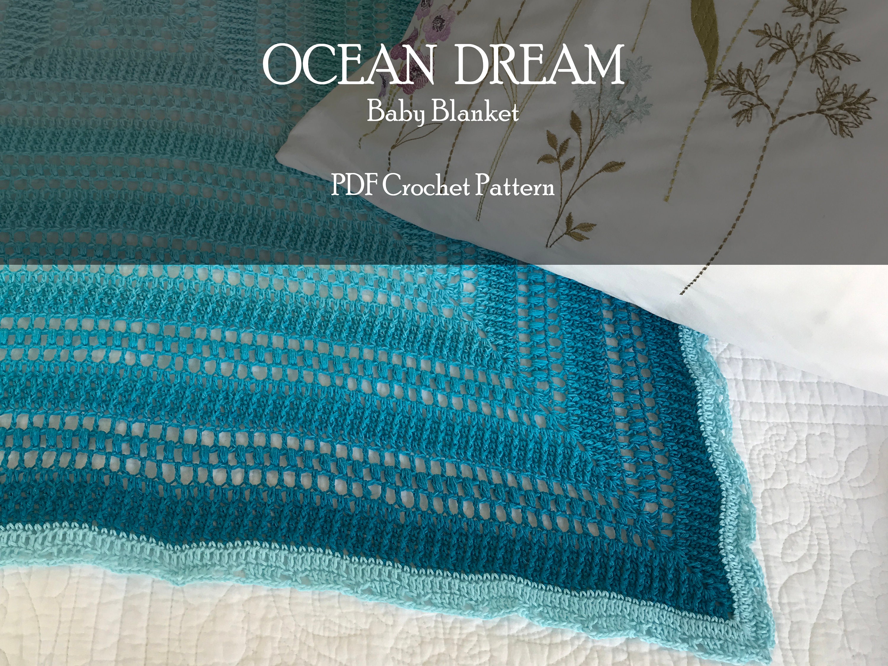 Baby Blanket Crochet Patterns Ocean Dream Baby Blanket Crochet