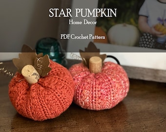 Fall Pumpkin Crochet Pattern, Fall Decor Crochet Pattern, DIY Pumpkin Decor