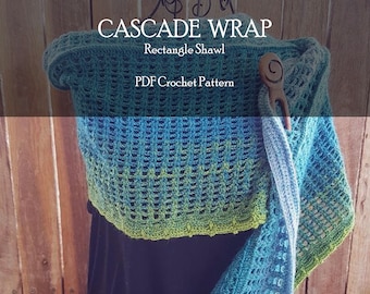 CROCHET PATTERN Wrap PDF Shawl Pattern, Crochet Scarf Pattern, Cascade Wrap Crochet Pattern