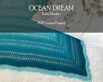 Baby Blanket Crochet Patterns, Gradient Yarn Baby Blanket Crochet Pattern