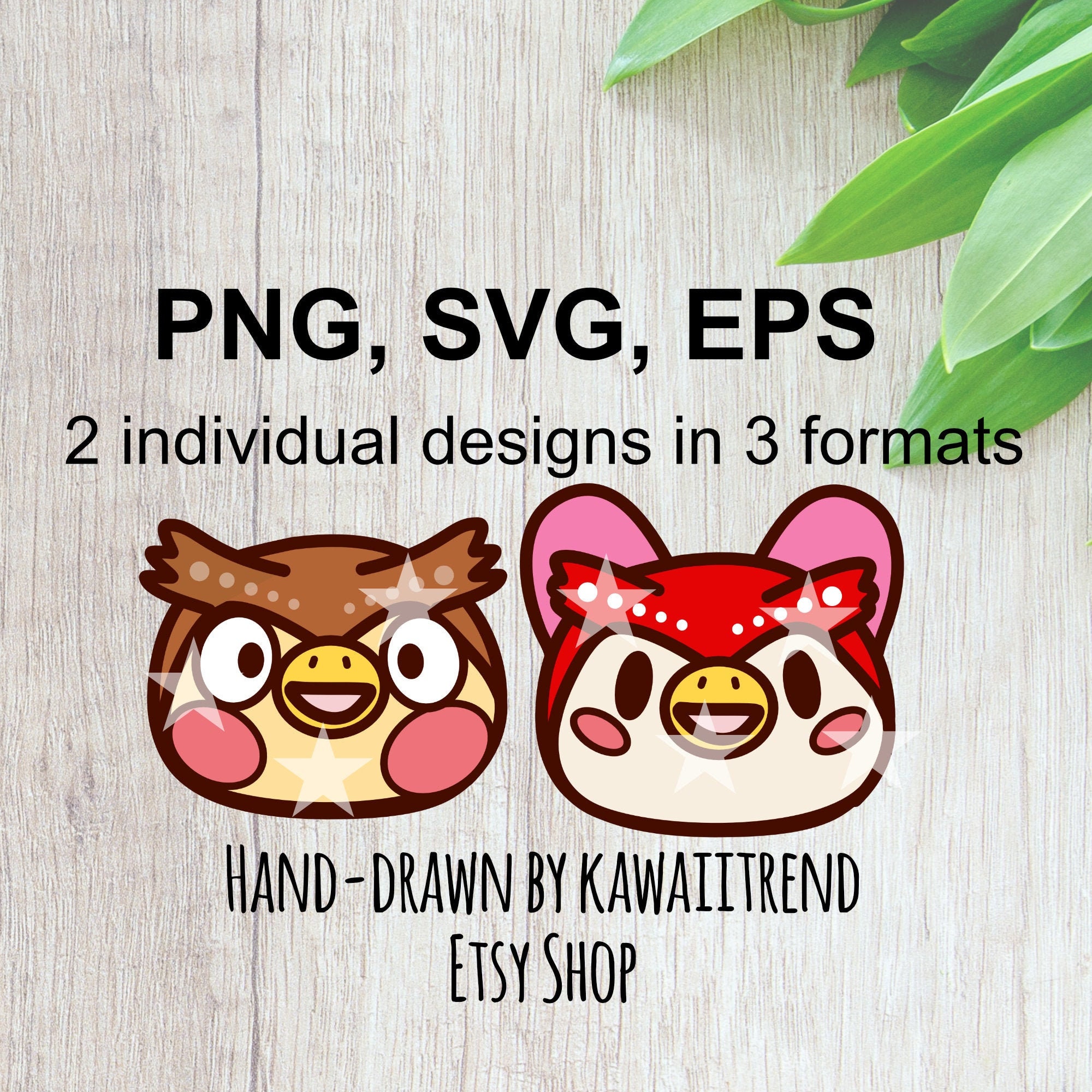 Download Blathers And Celeste Bundle Files Animal Crossing Inspired Etsy