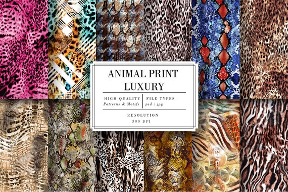 Animal Print Digital Paper Seamless Tiger Print Fabric - Etsy