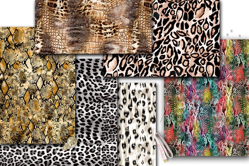 Safari Animal Print Patterns Digital Paper Backgrounds Giraffe - Etsy