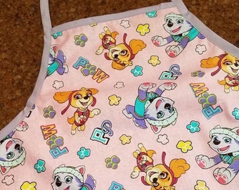 Paw Patrol children's sized apron featuring Skye and Everest - perfect for little girls!