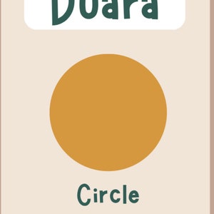 Swahili Shapes Learning Cards