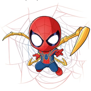 Disney Kawaii Mignon Spiderman Cartoon Anime Marvel Hero Model Poupée  Voiture Ornement Gâteau Décoration Enfant Cadeau d'anniversaire