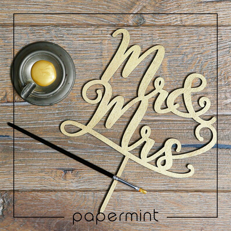 Mr & Mrs Vector Cake Topper. Downloadable Wedding Topper Etsy Canada